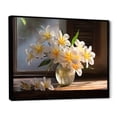thumbnail image 2 of Designart "Country Charm Of Plumeria In A Vase Bouquet" Plumeria Floater Framed Wall Art Living Room, 2 of 5