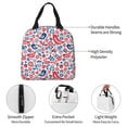 thumbnail image 3 of Rateoe Birds Flowers Pattern Insulated Lunch Bag with Thick Aluminum Foil Lunch Tote Bag with Front Pocket for Men and Women, Ideal for Work, School, Picnics, and Travel, 3 of 5
