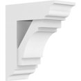 thumbnail image 1 of Ekena Millwork BKTP05X12X14MRC01 Standard Merced Architecture Grade PVC Support avec des Extrémités Traditionnelles - 5 x 12 x 14 Po., 1 of 1