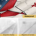 thumbnail image 5 of No Hook Shower Curtain with Snap in Liner, USA Flag Stars Independence Day Fireworks Waterproof Fabric Bathroom Curtain Mesh Top Window, Thin Blue Line Red Stripe Retro Cotton Shower Curtains 36x72in, 5 of 9