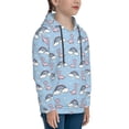 thumbnail image 3 of Lsque Rainbow Dinosaur Patten Youth Hoodie Sweatshirt Pullover with Kangaroo Pocket Boys and Girls Hoodie Warm Hoodie for Kids-Large, 3 of 6