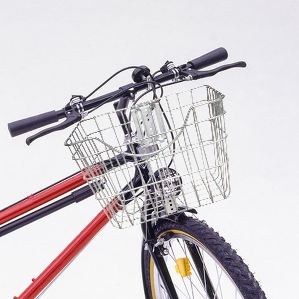 Detachable Front Bike Basket Electric Bikes Storage Basket Cycling Bike Wire Basket for Bike Road Bikes Travel