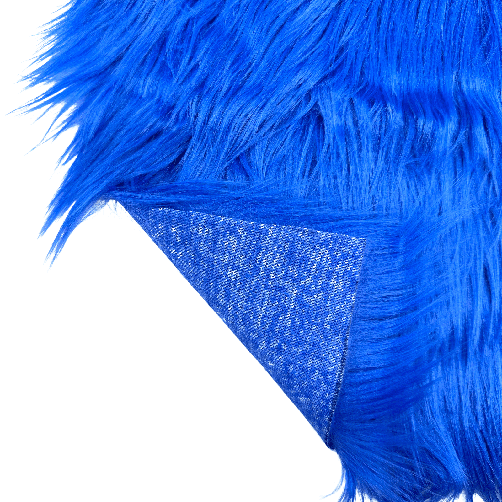 Ice Fabrics Faux Fur Fabric Squares - 30x30 Inches Pre-Cut Craft Fur Fabric - Shaggy Mohair Fabric for Costumes, Apparel, Rugs, Pillows, Decorations and More - Royal Blue Fur Fabric