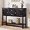 Black, variant on 48" Solid Wood Buffet Sideboard,Farmhouse Console Table with Bottom Shelf,Retro-Style Storage Cabinet for Entryway,Living Room,Dining Room,Kitchen,Black
