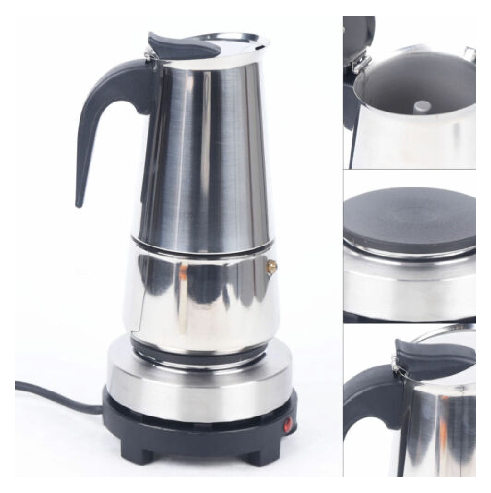 Cuban Coffee Maker Espresso 4/6/9 Cup Stainless Steel Stovetop Moka Coffee Maker