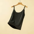 thumbnail image 2 of Tank Tops for Women Velvet Fleece Base Layer Sleeveless Crewneck Pullover Solid Straps Vest Black L, 2 of 3