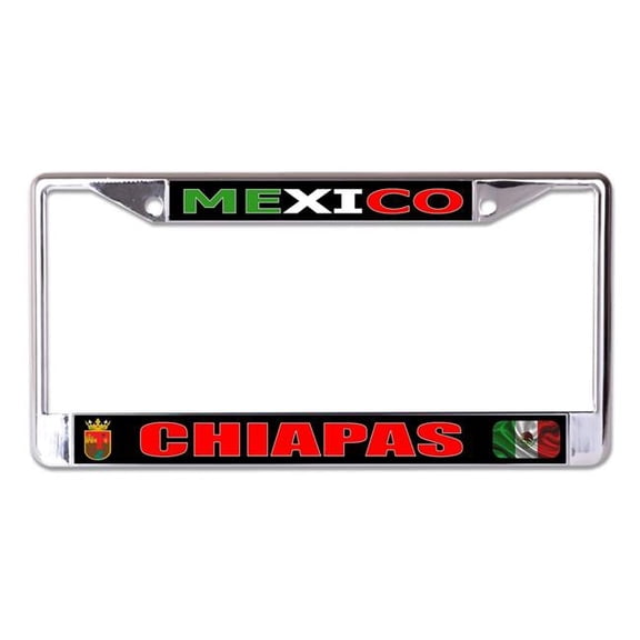 Mexico Chiapas Chrome License Plate Frame