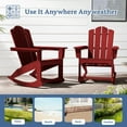 JUSTLET Outdoor Patio Chair, HDPE Plastic Rocking Adirondack Chair