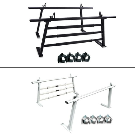 Headache Rack For Trucks AA-Racks Model APX25-WG Headache Rack Universal Pickup Truck Rack with 3 Bar Protector Rear Window Guard Back Rack - Sandy Black (APX25-WG(3)-BLK) ()