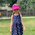 thumbnail image 6 of Kids Hat Cap Visor Pink White Orange 100% Polyeste For 1-5 5-9 Y Breathable Rose Red Black Beach Empty Top Summer Big Brim, 6 of 19