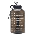 thumbnail image 2 of Eigraketly Botella de agua motivacional de 3,78 l, marcador de tiempo, citas, jarra de entrenamiento de viaje de plástico con asa, accesorios, regalos Ropa Deportiva, Zapatos Negro Eigraketly OD019765-01B, 2 of 6