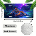 thumbnail image 2 of 1 Pcs 2D Flat License Plate Covers & Frames, A Tiger in a Jungle For Decorative Front, Waterproof For Decoration Aluminum License Plate Covers & Frames Cover For Men Women, 12" X 6", 2 of 7