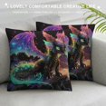 thumbnail image 3 of Orinice Dragon Graphic Decorative Throw Pillow Cover for Home Couch Living Room Bed Sofa - Short Plush Material, Zipper Closure, 1PC 12x12in, 3 of 5
