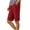 Red, variant on Women's Elastic Waist Casual Shorts, Quick-Dry Bermuda Shorts with Side Pockets