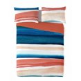 thumbnail image 1 of Gouchee Home Dilara Watercolor Stripe 3-Piece Queen Duvet Cover Set – Reversible Coral & Blue, 1 of 2