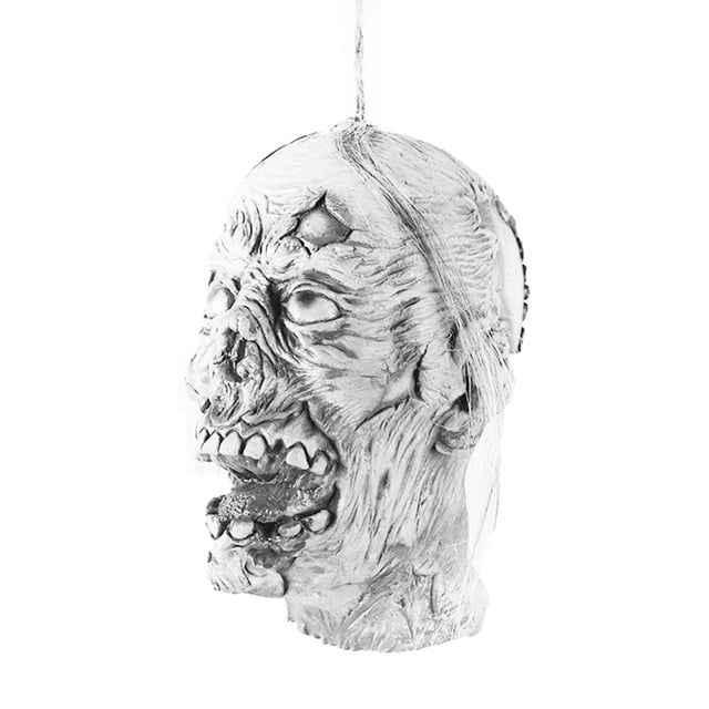 Injueey Decoración de cabeza de látex de Halloween para interiores y exteriores, sala de estar, pasillo, jardín, patio trasero, adorno aterrador, Kits de decoración para fiestas Masculino Injueey HA068195-01