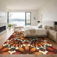 thumbnail image 3 of ODIKA 6'x9' Machine Washable Non-Slip Area Rug, Bohemian Burnt Orange High Traffic Rug, Orange, 1269085, 3 of 7