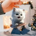 thumbnail image 6 of Shoreew Kitten Pattern 2D Acrylic Ornament Christmas Car Mirror Hanging Decoration Backpack Auto Accessory Car Decoration, 6 of 7