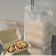 thumbnail image 3 of Prime Line Packaging Plastic Gift Bags, Bags with Handles, Frosted White Party Bags 10x5x13 100 Pack, 3 of 7
