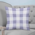 thumbnail image 4 of Purple White Buffalo Check 26x26 Pillow Covers Set of 2, Farmhouse Plaid Modern Geometric Throw Pillow Covers Decorative Couch Cushion Case, Microfiber Square Pillowcases for Bedroom Car Living Room, 4 of 7
