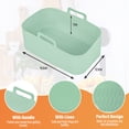 thumbnail image 6 of SEARCHI Air Fryer Silicone Pot, Reusable Silicone Pot for Ninjas Dual Air Fryer Liners Double Air Fryer Silicone Air Fryer Basket Air Fryer Rack Rectangle Accessories for Oven Microwave, 6 of 7