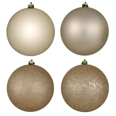 Vickerman 2.75" Oat 4-Finish Ball Ornament Assortment, 20 per Box