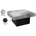 thumbnail image 6 of Meridian Furniture Palladium Textured Metal Coffee Table in Chrome, 6 of 7