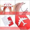 thumbnail image 4 of 10 Pieces Luggage Tags Business Card Holder Aluminium Metal Travel Id Bag Tag For Travel Luggage Baggage Identifier (silver, Red), 4 of 4