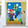Mario Brother Photo Booth Props Photography Backdrops , 39.7 x 59 inch Mario Brother Photo Door Banner, Mario brother Banner with Rope, Mario brother Themed Party Decoration Supplies Party Favors