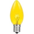 thumbnail image 1 of Novelty Lights 25 Pack C9 Outdoor String Light Christmas Replacement Bulbs, Yellow, E17/C9 Base, 7 Watt, 1 of 5
