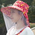 thumbnail image 5 of Hsqqdc Red Mosquito Net Hat Mesh Face Cover Insect Proof Sun Shade Bucket Cap Outdoor, 5 of 7