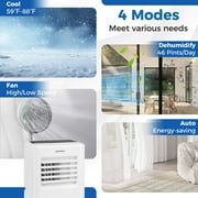 Costway 8000 BTU 5000 BTU (8000BTU ASHRAE) 250 sq ft Portable Air Conditioner with Fan and Humidifier, White