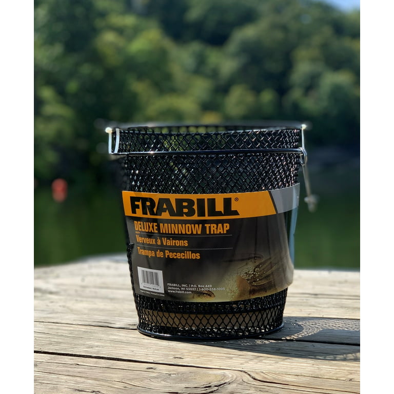 Frabill Torpedo Trap Crayfish Trap 10 x 9.75 x 9, Black, Heavy-Duty Bait  Trap