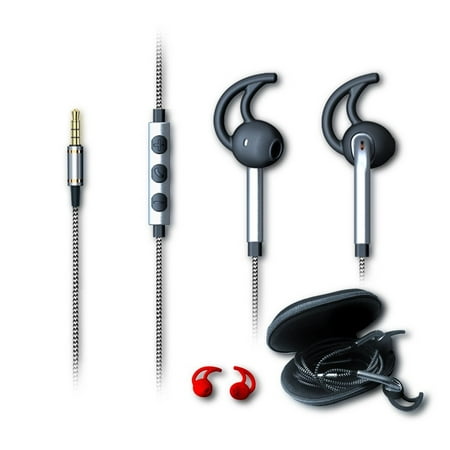 Tv Remote Headphones Kingtech V1 In_ear Sports Earphone_ Noise canceling with Mic and remote control for Apple IOS _Android _Devices with 3.5mm ja ()