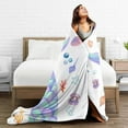 thumbnail image 5 of Mermaid Blanket Soft Fleece Flannel Lightweight Birthday Gifts Blankets Cozy Warm Cute Throw Blanket Living Rooms Sofa Decor Blanket All Seasons 60x50 Inches, 5 of 6