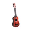 thumbnail image 3 of Toy Ukulele Toy 4 cuerdas Guitarra Training Strumming Instrumento musical portátil de guitarra pequeña para el regalo de cumpleaños para principiantes rojo, 3 of 8