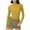 Yellow, variant on Women's Ribbed Long Sleeve Shirts, Crew Neck Slim Fit Tops Stretch Knit Casual Base Layer Basic Tee Shirts