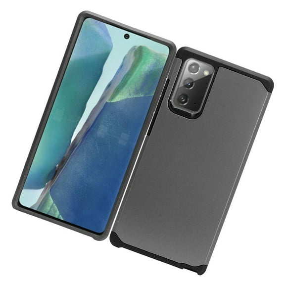 Samsung Galaxy Note 20 /6.7" Phone Case Protective Hybrid Drop Protection Shockproof Armor Dual Layer Heavy Duty Rubber Rugged Silicone TPU Cover GRAY Slim Hard Frame Cover for Galaxy NOTE 20 / N981