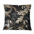 thumbnail image 3 of Designart "Silver Accents In Deep Black Elegance I" Glam Printed Throw Pillow, 3 of 5