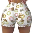 thumbnail image 2 of Salouo Donut Sloth Print Women's Athletic Shorts,Booty Shorts Biker Shorts High Waisted Elastic Workout Shorts for Yoga Gym Running Sports-X-Large, 2 of 8