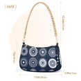 thumbnail image 3 of Womens Chain Shoulder Bag Retro Circle Print Classic Tote Handbags Fashion Clutch Hobo Purse with Zipper for Travel Casual, 3 of 7