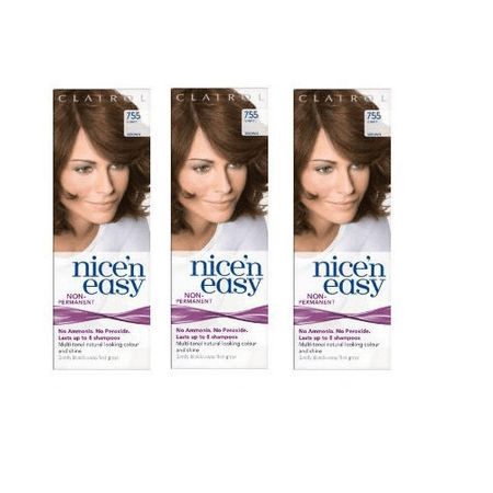 Nice N Easy Hair Color 755 Light Brown Uk Loving Care Pack Of 3