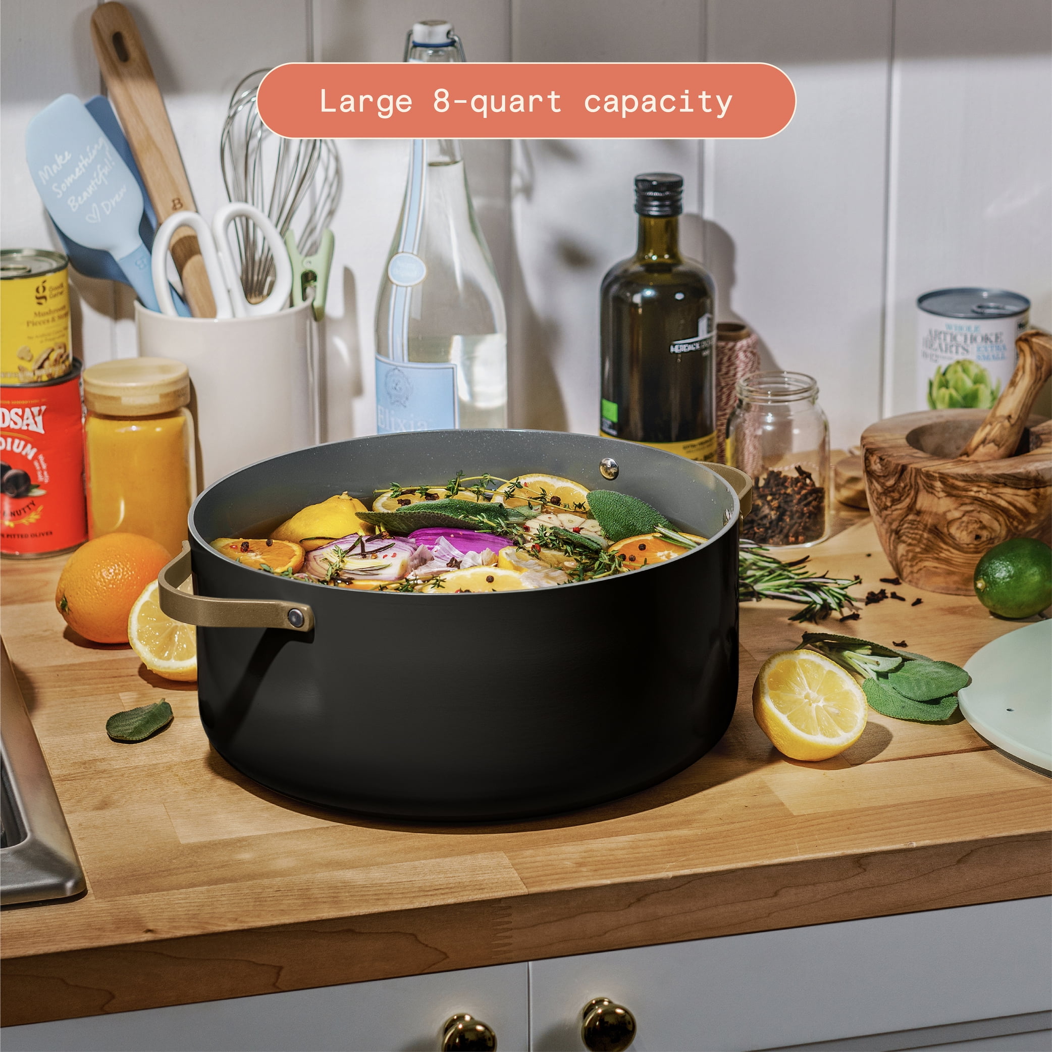 Saucepan 8 Quart Stock Pot Cookware Sesame Drew Dutch Oven Cooking