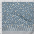 thumbnail image 2 of oneOone Cotton Jersey Grayish Blue Fabric Leaves Chevron & Triangle Panel Diy Clothing Quilting Fabric Print Fabric By Yard 58 Inch Wide, 2 of 3