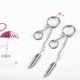 thumbnail image 3 of Acero Inoxible Pulido Alto 2 Piezas Sin Perforación/piercings Cadena Punk Hombres Mujeres Pendientes Yinane Pendiente de la borla de la hoja, 3 of 8