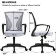 thumbnail image 7 of BestOffice Ergonomic Office Chair, Lumbar Support, Swivel Rolling for Women, Men(White), 7 of 7