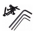 thumbnail image 3 of 1 Set 6 String Saddle Headless Guitar Bridge Tailpiece Black for Electric Guitar Parts Replacement, 3 of 5