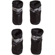 4pcs Dog Boots Dog Shoes Small Dog Puppy Shoes for Hot Pavement Summer Winter Outdoor Paw Protectors with Anti-Slip Sole Black XL