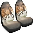 thumbnail image 3 of Xoenoiee Running Horse Pattern 2 pcs Seat Cover Automotive Seat Cushion Protector Auto Front Car Seat Cover Fit Most Car, Truck, SUV, or Van, 3 of 6