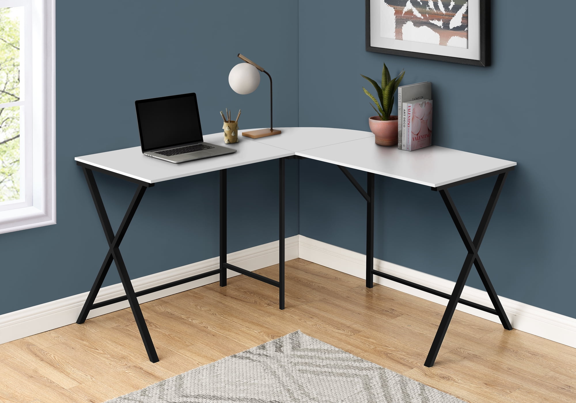 desk with x sides